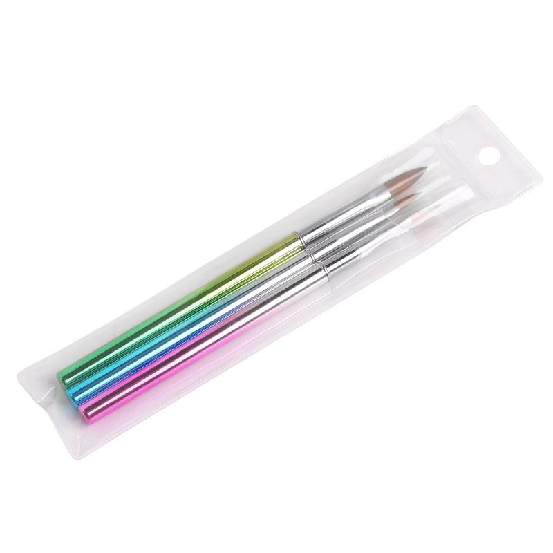 Nail Art Electroplating Engraving Pen 3 Pcs, Painted Flower Pen Crystal Nail Extension Glue Suitable Brush Set