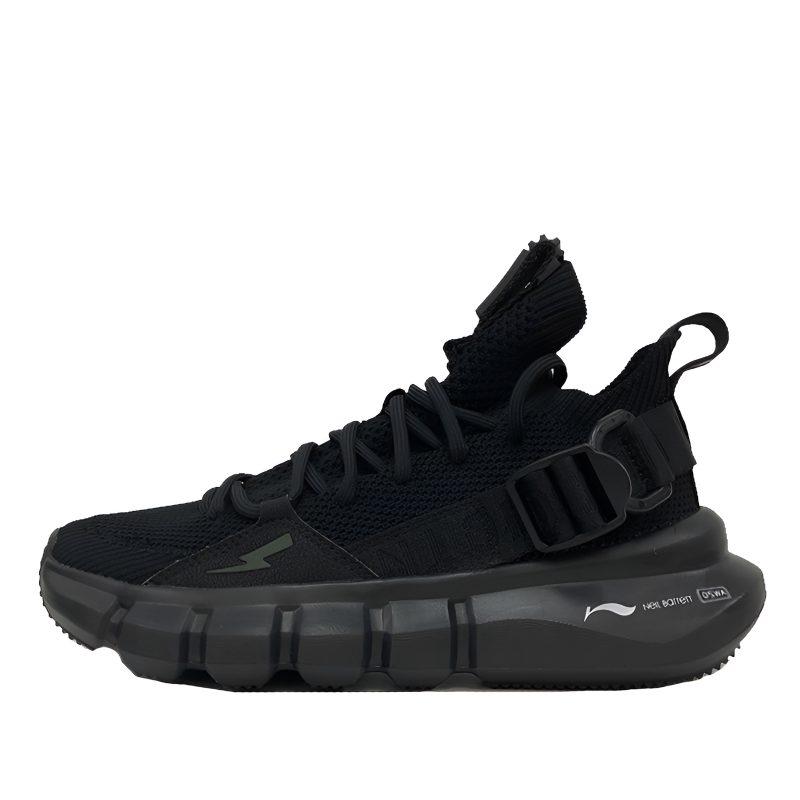 Neil Barrett X Li Ning Comfortable Mid Top Casual Shoes Women's Black AGBQ128-1