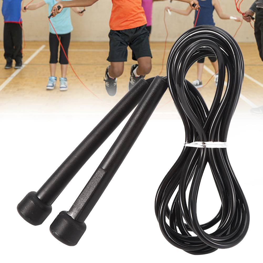 2db gyorsugró ugrókötél műanyag fogantyúkkal Fitness edzés sportfelszerelés fekete