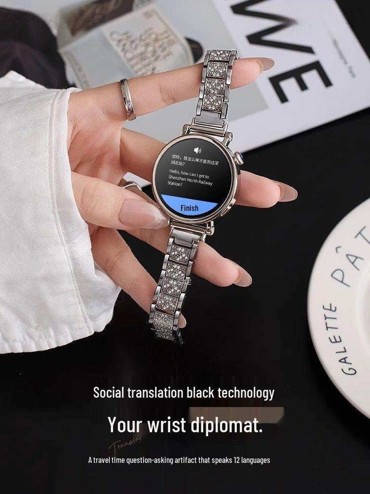 Damen-Smartwatch 2025: Bluetooth-Anrufe, Multifunktional mit Herzfrequenzmesser für Smartphone und Laufen.