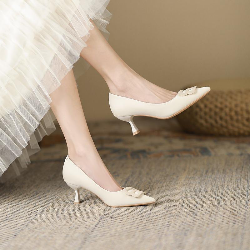 8-Pointed stiletto high heels for women's autumn new shallow mouth sexy temperament single shoes for women
