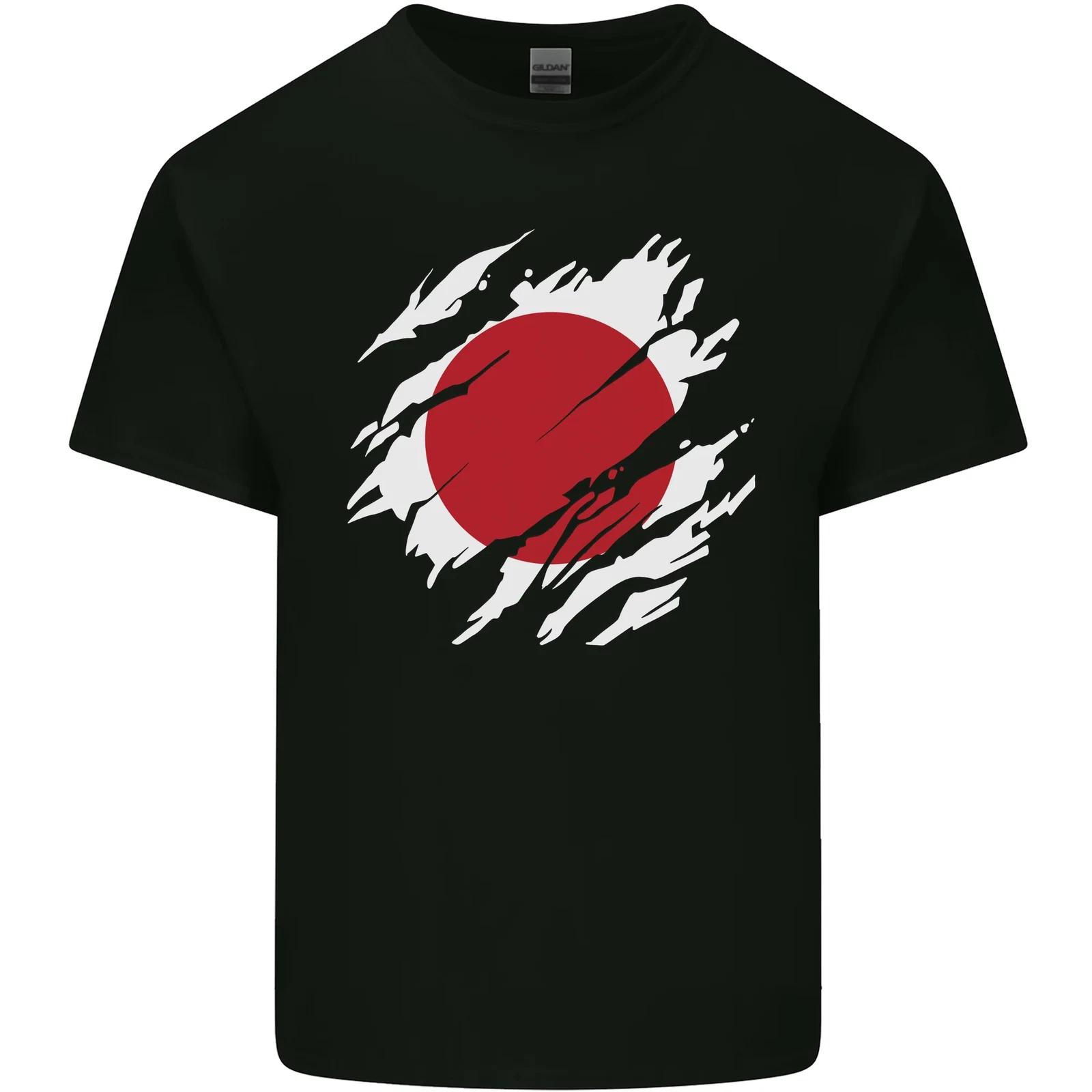 

Torn Japan Flag Japanese Day Football Kids T-Shirt Childrens L