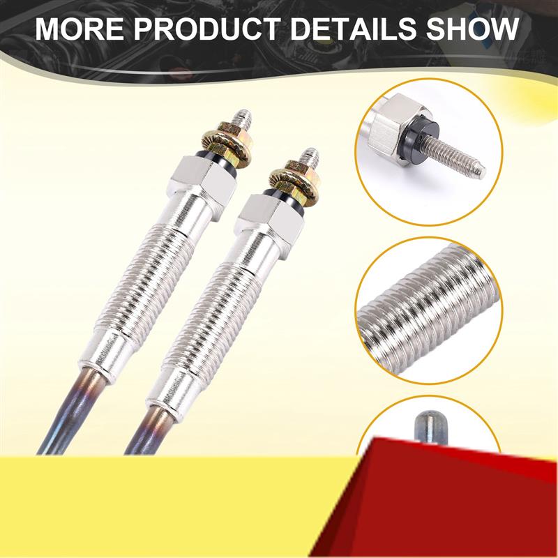 

4Pcs Heater Glow Plugs For Mitsubishi Shogun Pajero 2.8 4M40T 4M40 -Diesel GP5501-M53K срібний