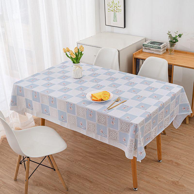 European Lace Pastoral PVC Tablecloth - Waterproof, Oil-proof, Heat-resistant, and Wash-free. 100x135 CM