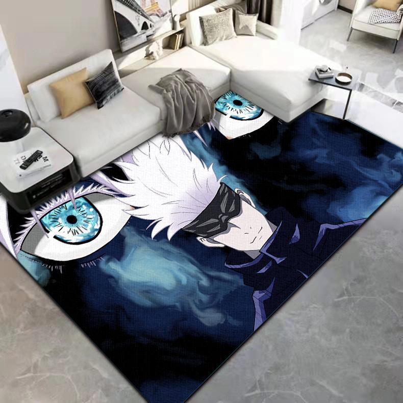 Jujutsu Kaisen 3D kreslený anime oblastní koberec Obývací pokoj Ložnice podložka na podlahu Kuchyň Protiskluzová matná podložka Koberec do dětského pokoje