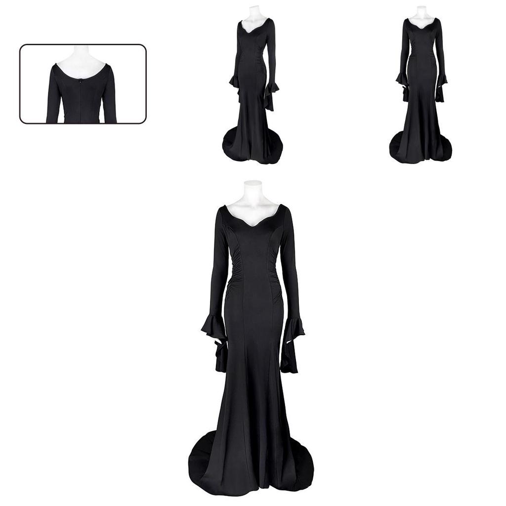 Morticia Addams Dress Sexy Gothic Cosplay Outfit From The Addams Family