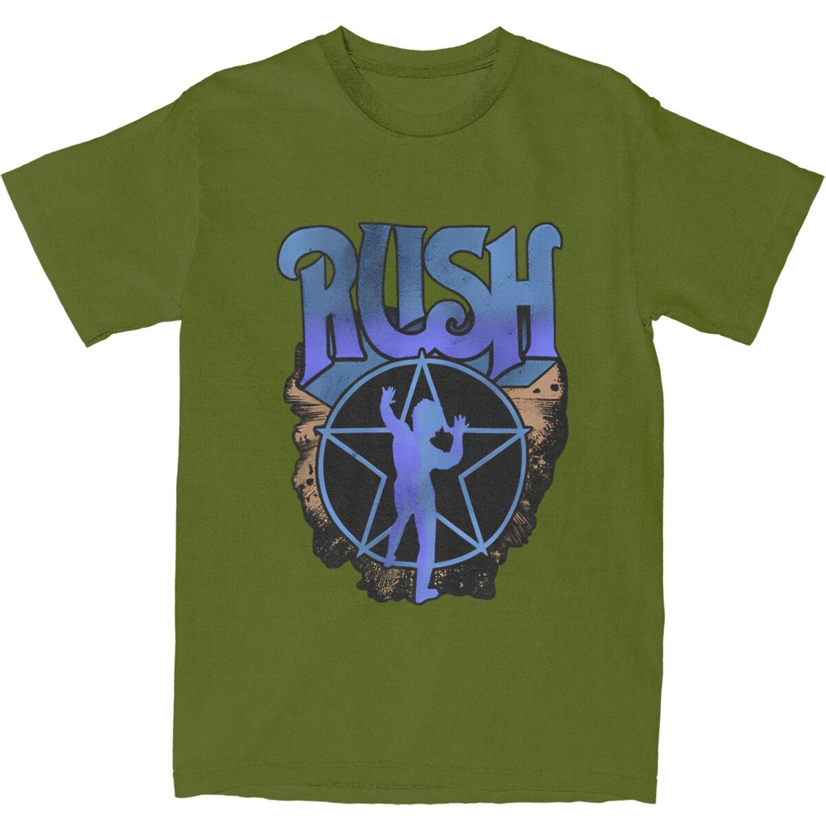

Mens T Shirt Best Cover Rush Band Music T-Shirts Fashion Summer Tees Awesome Design Pure Cotton Tops Plus Size 4XL