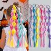 6pcs kids ponytail Hair Extensions Rainbow Color Hairpieces with  for KIds Girls-Great for Gifts, Holidays