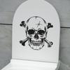 Fun-m184 Черно-белый эскиз Хэллоуин Череп Главная Ванная комната Украшение ванной комнаты Наклейка на туалет