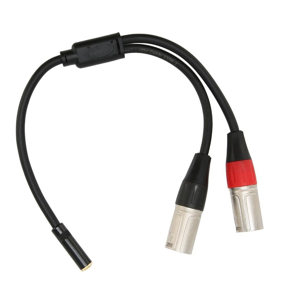 Plug and Play 3.5mm 1/8 To XLR Microphone Cable 3.5mm To 3Pin XLR Y Split Cable  Studio Equipment