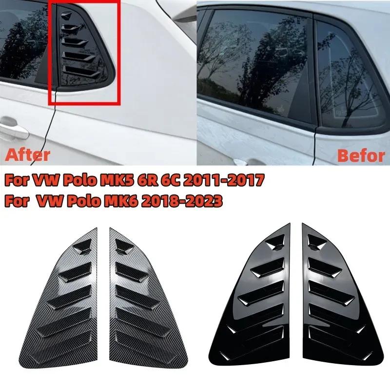 Glänzend Schwarz/Carbon Look Auto Heckscheibe Rollladenabdeckung Trim Für Volkswagen VW Polo MK5 6R 6C 2011-2018 Für VW Mk6 Polo 2018-