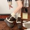 Trendy retro thick-soled plush thickened snow boots women's new winter plush warm fluffy cotton shoes
