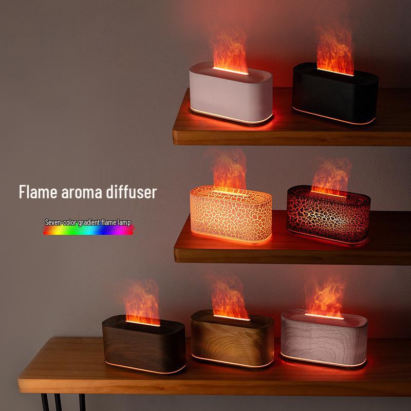 Creative Seven-Color Flame Aroma Diffuser & Humidifier