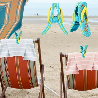 2PCS Cartoon Pattern Beach Towel Clips Clothes Quilt Peg For Laundry Sunbed Lounger Home Bathroom Drying Racks Retaining Clip