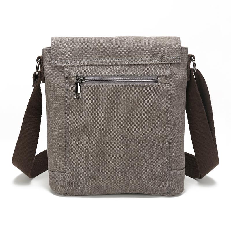 Men's Canvas Crossbody Bag Multifunctional Lightweight Shoulder Bag