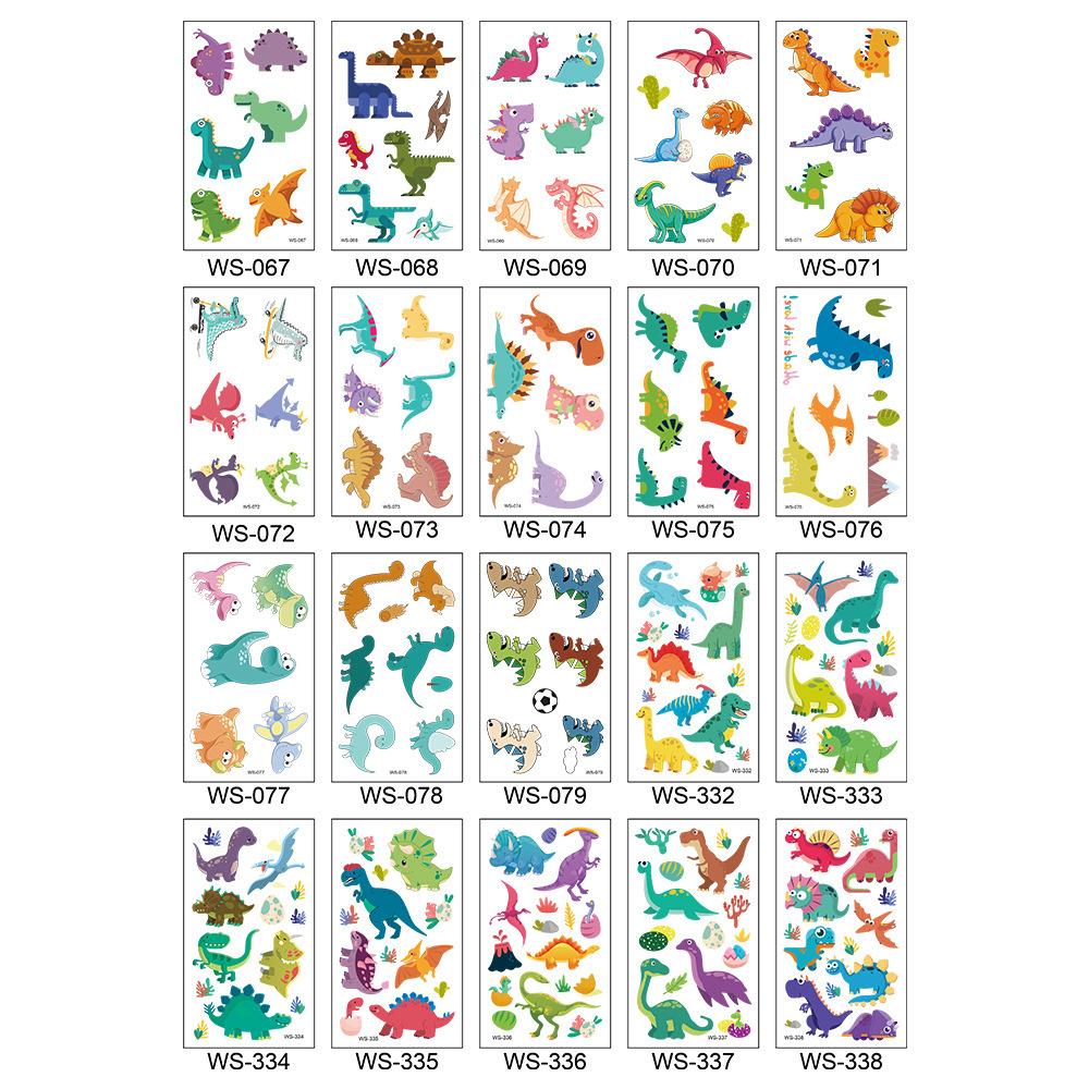 Cross Border Cartoon Children's Dinosaur Tattoo Stickers Kindergarten Party Rewards One-time Waterproof Personalized