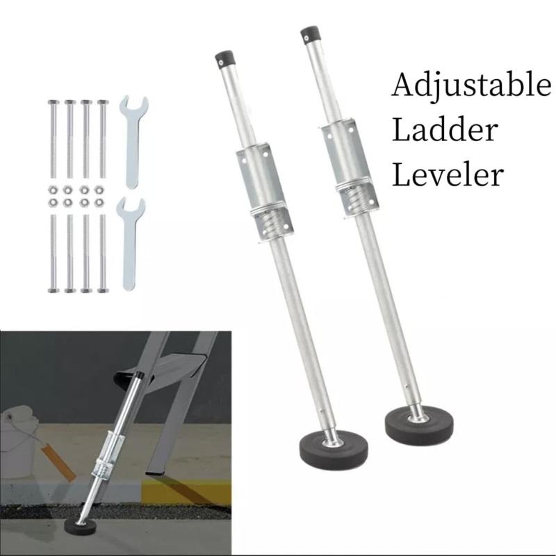 Par de Niveladores de Escada com Pés de Borracha Nivelador de Pernas de Escada Ajustável para Escadas de Extensão Estabilizador de Pés de Escada Escada