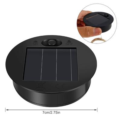2/4Pcs Solar-Replacement Top Lantern Waterproof String - Round Panels Copper Wire Accessories LED Solar Panel Lantern Lid