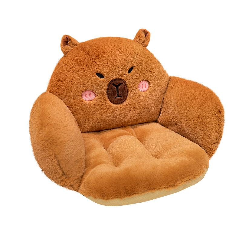 Winter Office Kapibala Waist Protection Chair Backrest Integrated Seat Cushion Capybara Butt Cushion Seat Cushion Seat Cushion