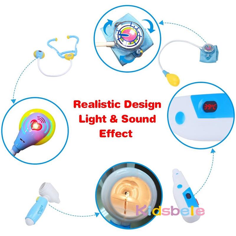 Zdravotní hračka Dětská Doktor Předstírání Role Hrací Kit 44ks Simulace Zubař Box Dívčí Vzdělávací hra Hračky pro děti Stetoskop
