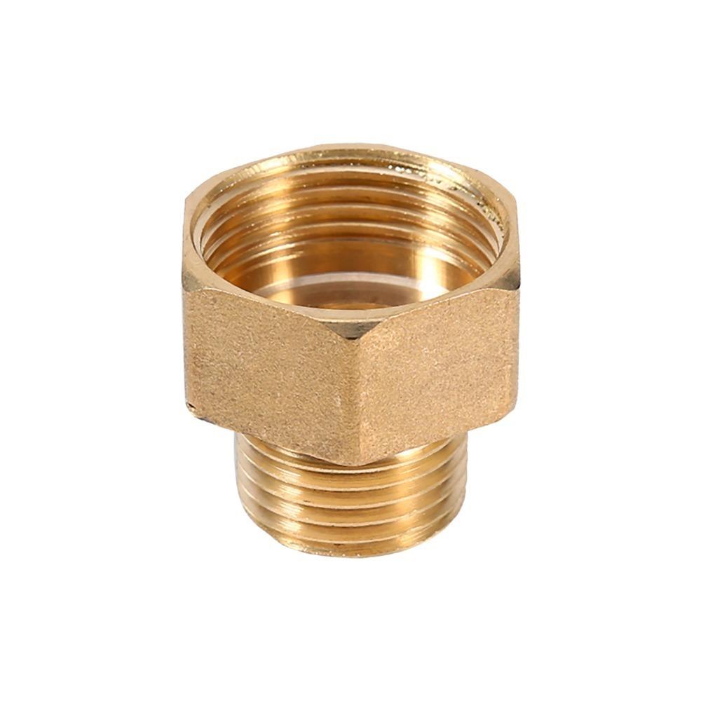 2PCS G1/2" Male to G3/4" Female Brass Pipe Reducer Brass Material Hex Head Design Pipe Fitting Coupler Pipe Fitting