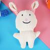 Stuffed Bunny Dog Toy Squeaky Plush Animal Dog Chew Toy Teeth Cleaning Toy for Puppy Teething Dogs Entertainment