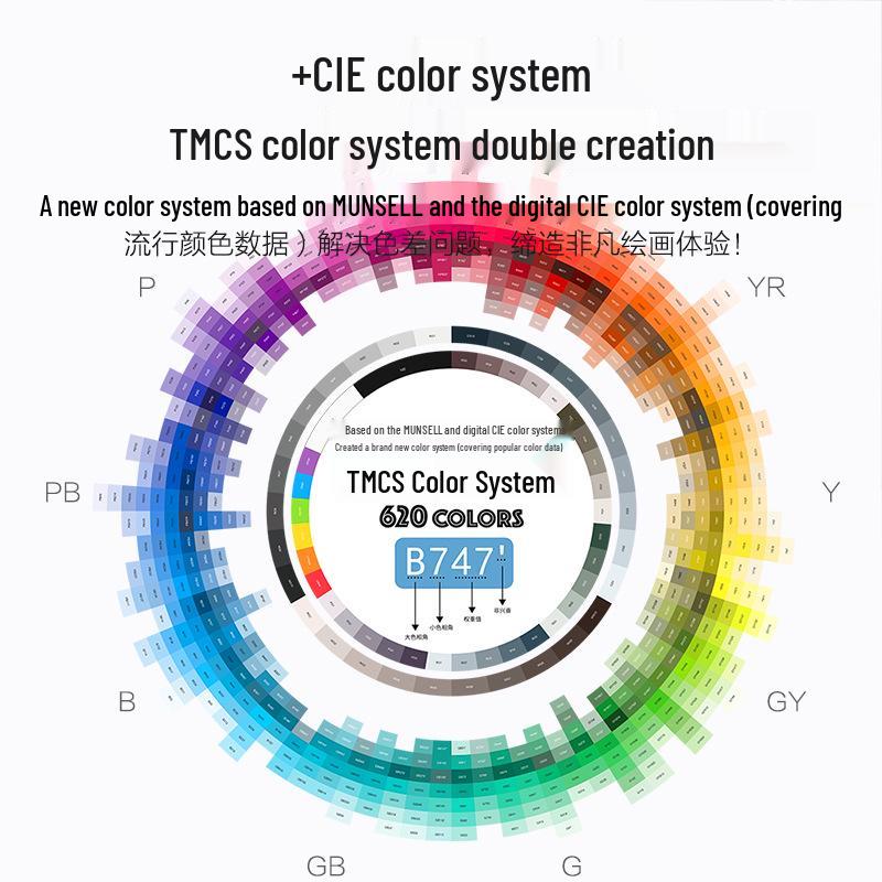 Touchmark 168-Color Alcohol-Based Marker Set with Durable Tips for Students