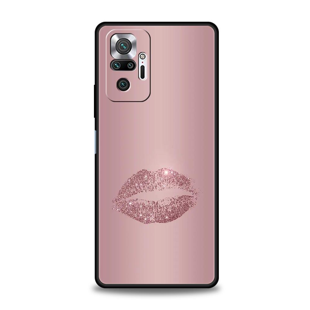 Handyhülle für Xiaomi Redmi Note 14 13 12 5G 11 10 Pro Plus 4G 9S 9 14C 13C 12C 10C 9C 9A Weiche TPU-Hülle Schöne Rosegold-Kunst
