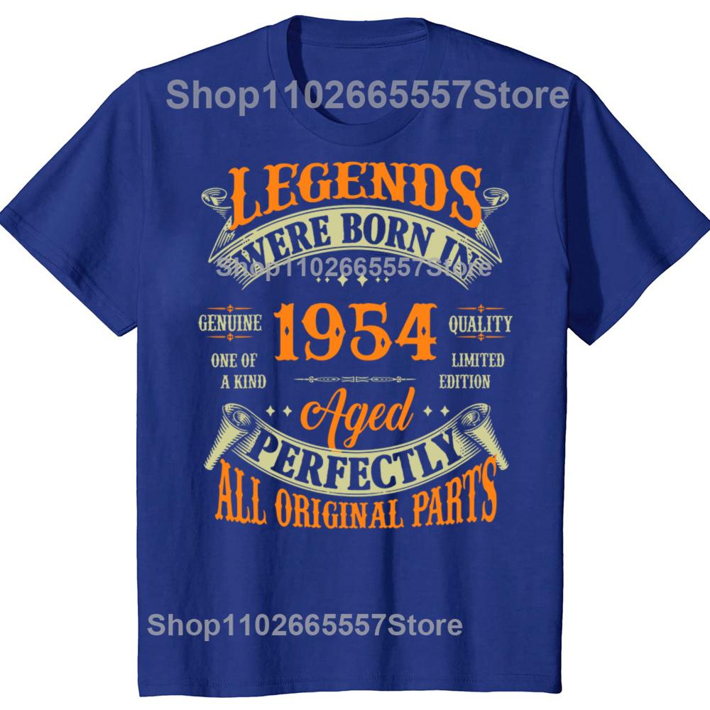 New Men 72th Birthday Tee Vintage Legends Born In 1954 72 Years Old T Shirt Oversize Printed Tee Shirt Casual Short Sleeve