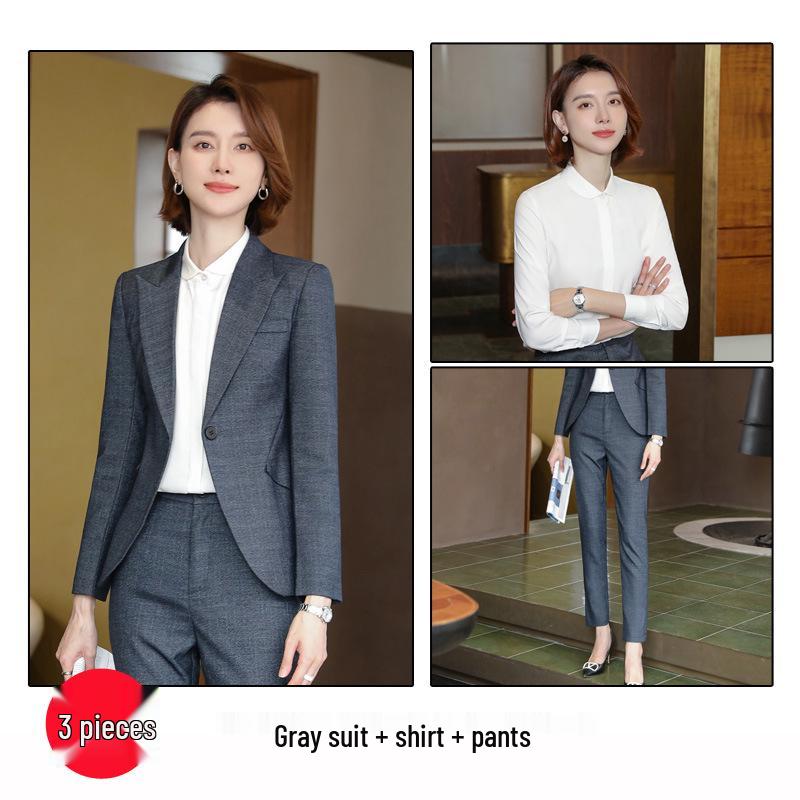 Costum Profesional de Iarnă pentru Femei: Fustă Formală de Birou și Manager Hotelier, Îmbrăcăminte de Lucru pentru Magazin de Bijuterii și Salon de Frumusețe.