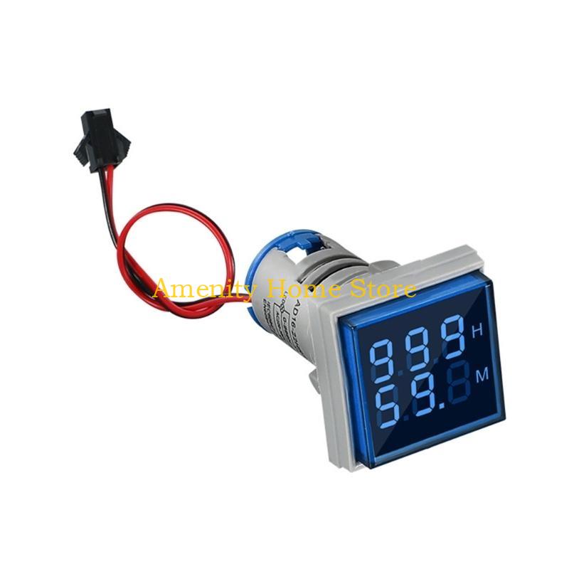 F26C High Accuracy double Display Timer Small LED Hour Meter with Flame Retardant Casing Simple to Operate for Industrial Use