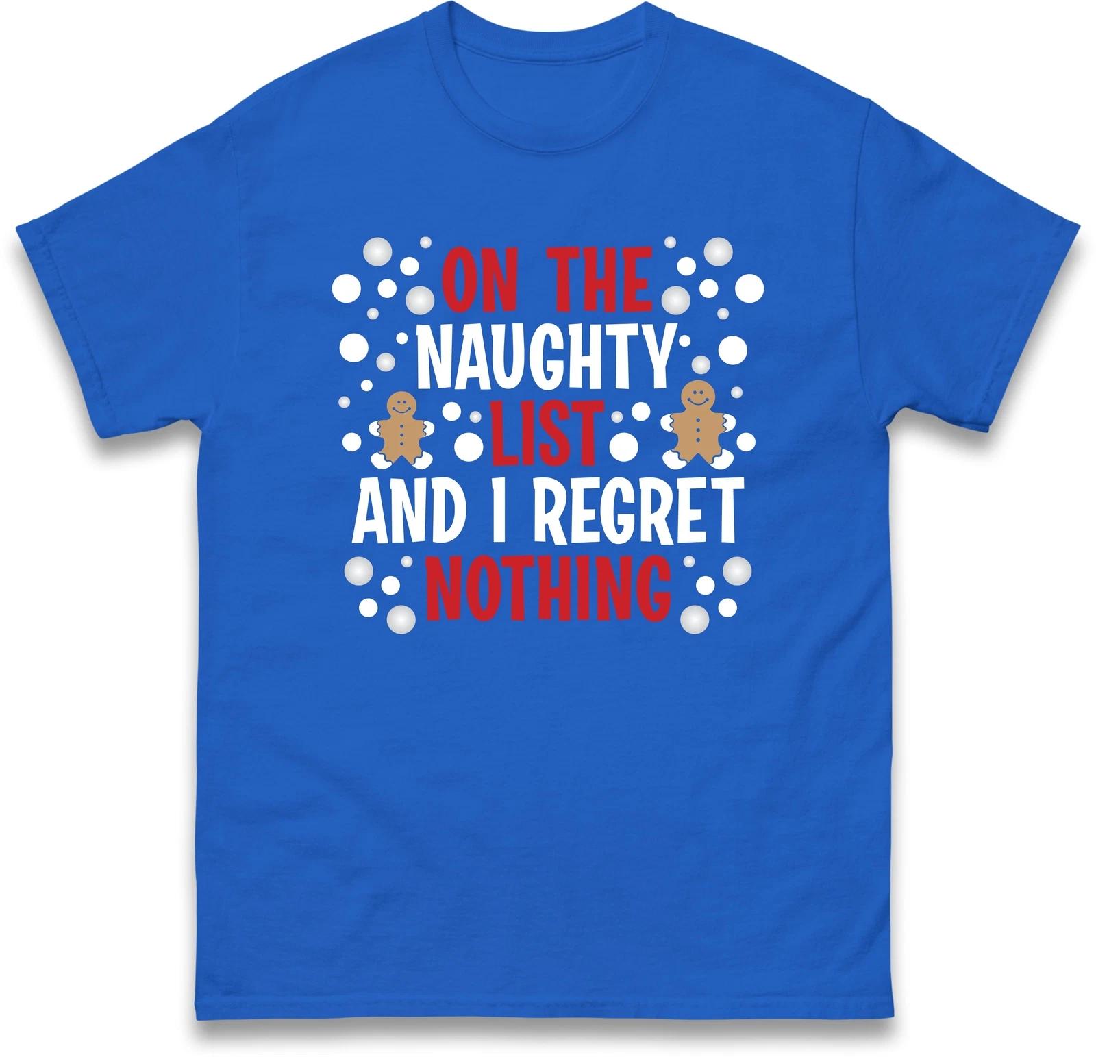 The Naughty List Christmas Holiday T Shirt,Xmas Party Christmas Holiday Gift Top M