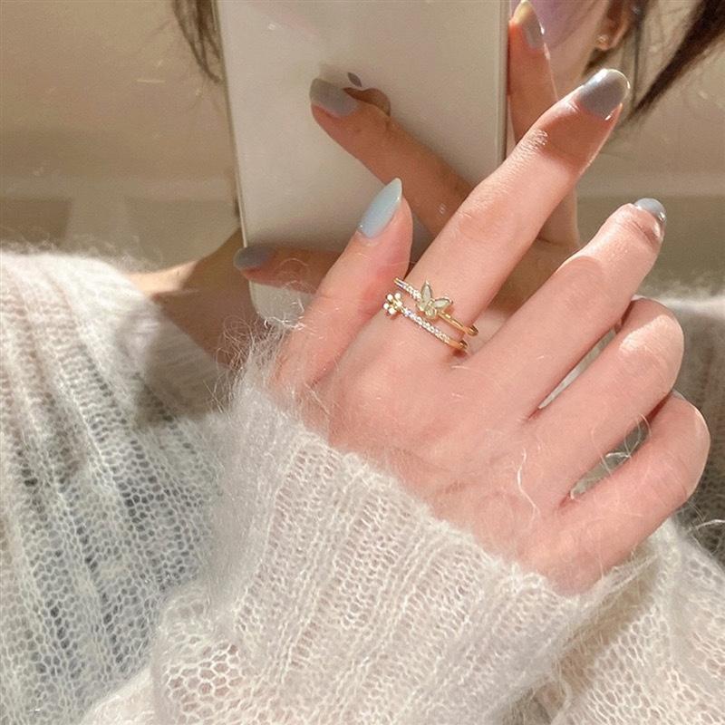 Verstellbarer Damenring mit Libellenmotiv, modische Persönlichkeit, schlicht, sauber, Ins-Stil, Mädchen, Sommer, Strand, Urlaub, Schmuck, Fingerring, Hochzeitsfeier, Schmuck