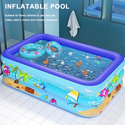Inflatable Swimming Pool Cartoon Pattern Framed Swimming Pool Thickening Swimming Pool for Summer Outdoor Indoor