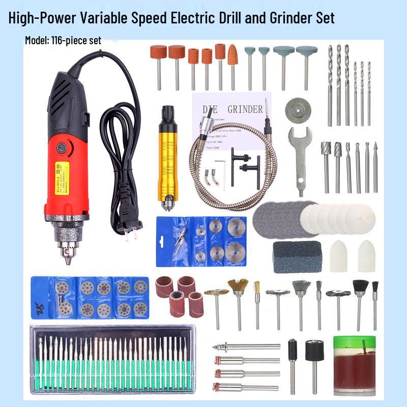 High-Power Multifunctional Handheld Electric Grinder and Polisher for Jade Carving