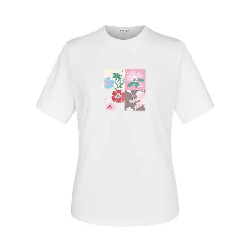 FivePlus Women's 100% Cotton Short Sleeve T-shirt