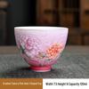 Women's High-End Enamel Color Jingdezhen Ceramic Gongfu Tea Cup in Dehua White Porcelain