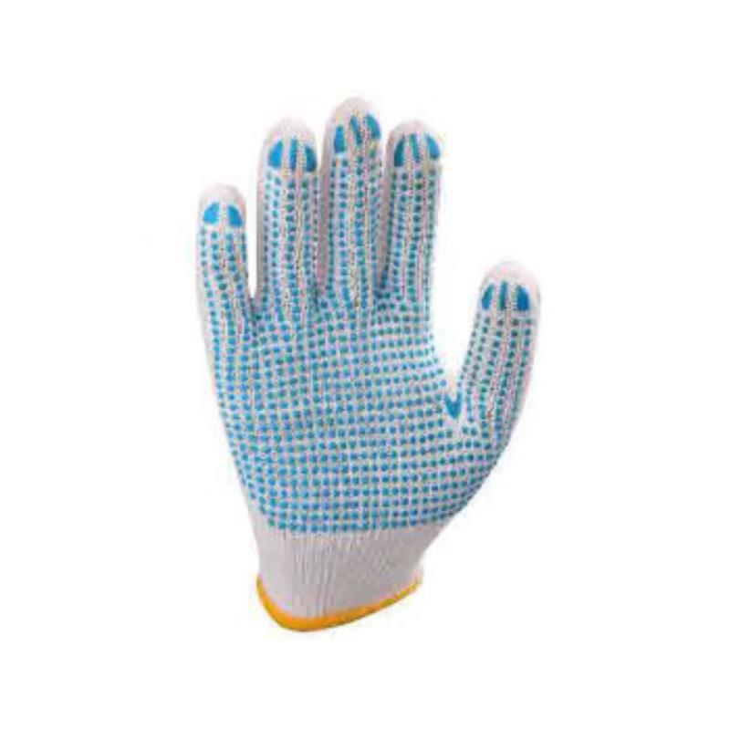Xingyu Bleached Yarn PVC Dotted Cotton Work Gloves