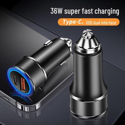 36 W Dual USB Typ-C PD Autoladegerät mit QC3.0 Schnellladung