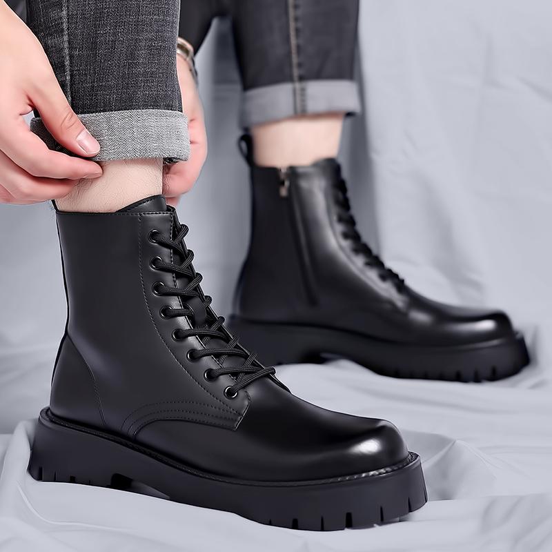 Thick soled men's boots Trendy New designer styles Outdoor street walking motorcycle Daily Fashion Party Youth quality Shoes