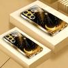 Electroplated Gold New Phone Case for Samsung Galaxy S26 Ultra S25 Plus S24 S23 S22 Fe Tempered Glass Artistic Texture Patterns