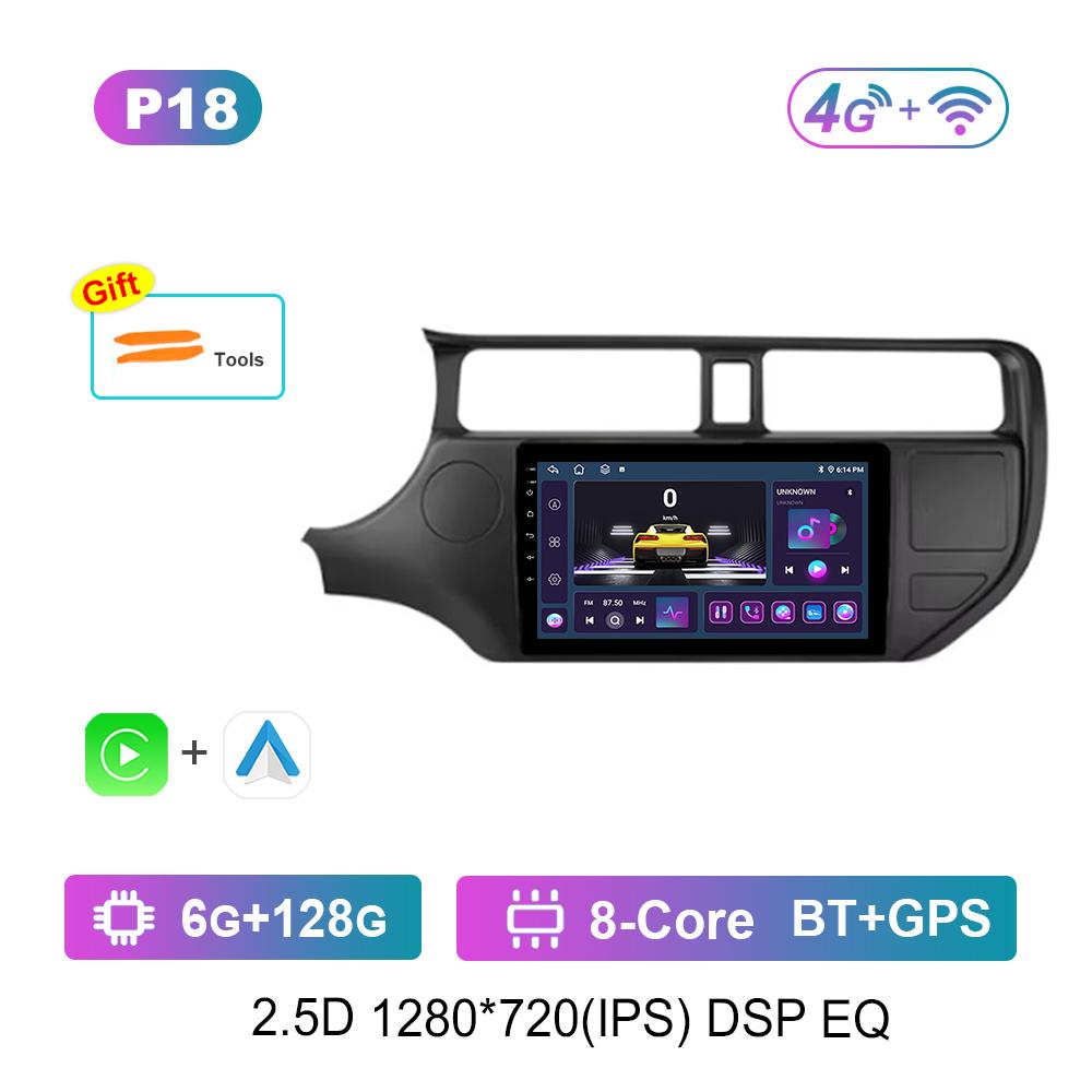 9 '' Carplay Car Radio Multimedia Player for KIA K3 RIO 2011 - 2015 Bluetooth GPS Navi Android OS Split Screen WiFi Auto Tools
