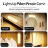 Lampă LED PIR cu senzor de mișcare, fără fir, reîncărcabilă prin USB, lampă magnetică cu LED-uri de noapte, pentru dulap pentru culoar de scară, pentru îngrijirea bebelușului, pentru dormitor.