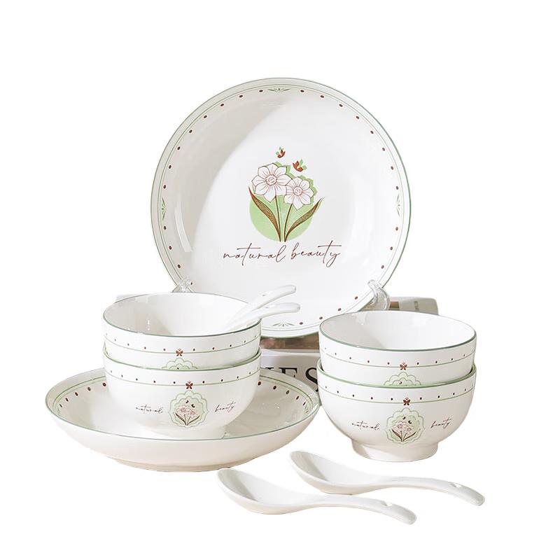 Tang Hui 10-Piece Chinese Ceramic Dinnerware Set