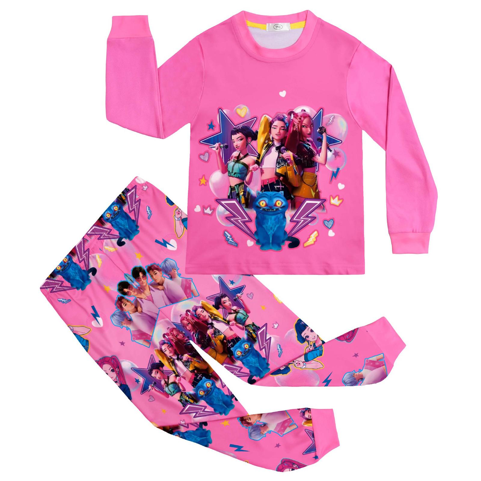 

Children s Fashion Suit Skirt Round Neck Long Sleeve Top Pants 130