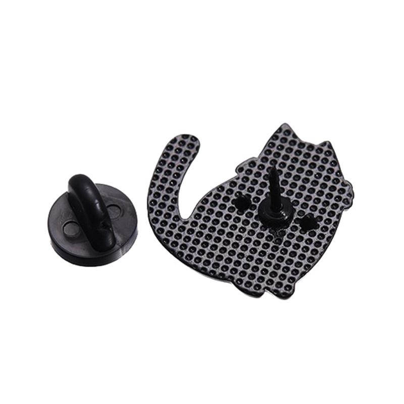 Cartoon Black Kitten Brooch Enamel Pins Funny Cute Cat Brooches Sweater Lapel Badges Backpack Pin Jewelry Gift For Kids Friends