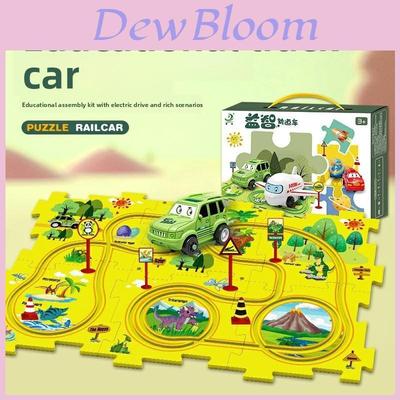 Childrens Diy Puzzle Track Car Set Toy For Creative Play Gift