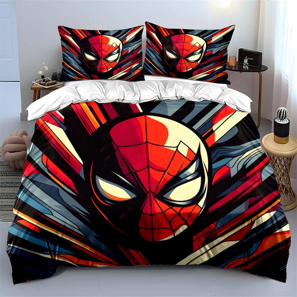 Spider-Man mask design. Bedding sets Duvet cover sets Duvet covers Pillowcases(1*Duvet Cover 2*Pillowcases without duvet insert)