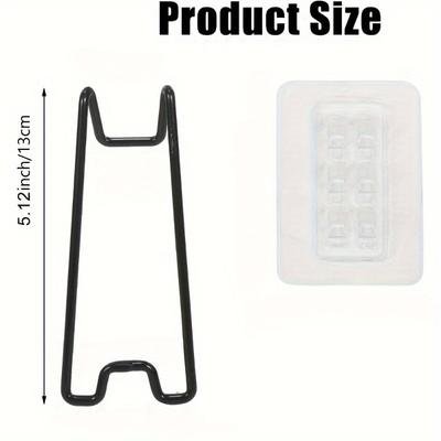 5pcs Adjustable Picture Frame Easel Brackets - Self-Adhesive Black Suitable for for 7.09 To 10.24 Inch Frames Displaying Artwork