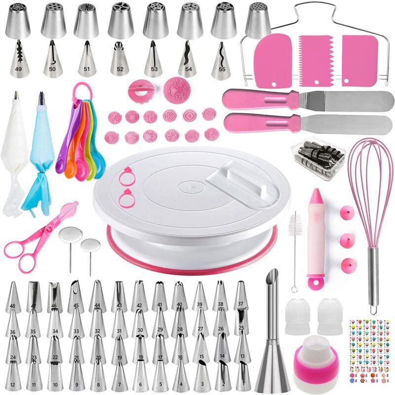 ZISIZ Cake Decorating Set with Turntable